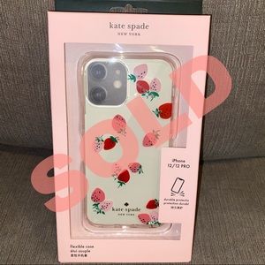 kate spade strawberry iphone 12/12 pro phone case